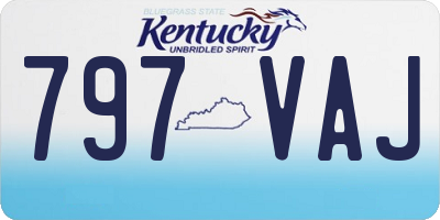 KY license plate 797VAJ