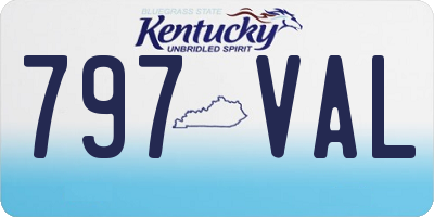 KY license plate 797VAL