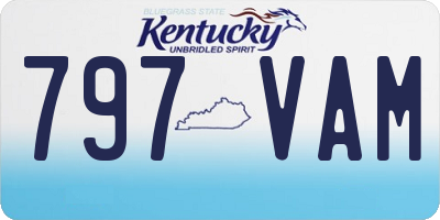 KY license plate 797VAM