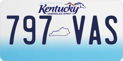 KY license plate 797VAS
