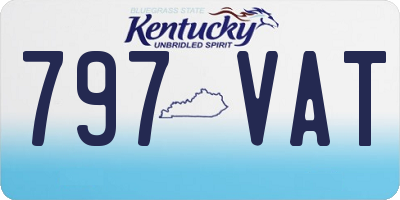 KY license plate 797VAT