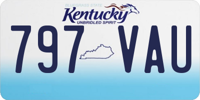 KY license plate 797VAU