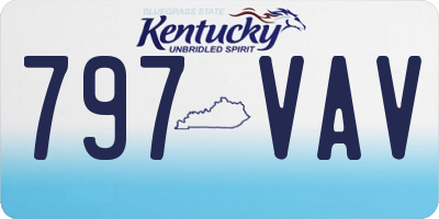 KY license plate 797VAV