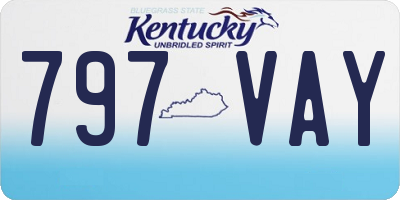KY license plate 797VAY