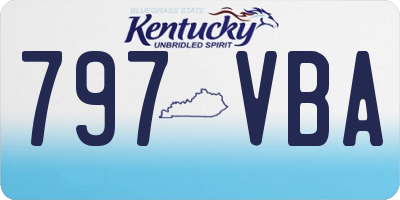KY license plate 797VBA