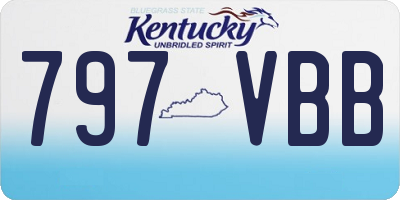 KY license plate 797VBB