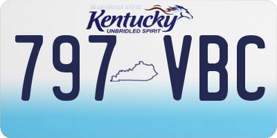 KY license plate 797VBC