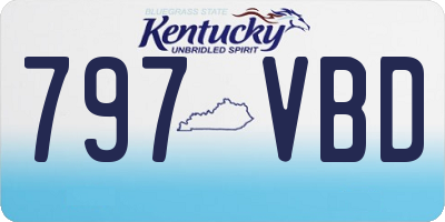 KY license plate 797VBD