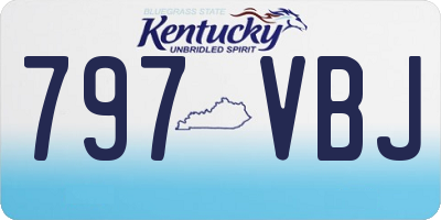 KY license plate 797VBJ