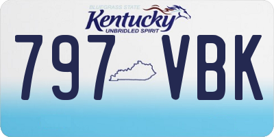 KY license plate 797VBK