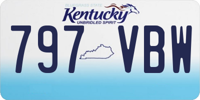 KY license plate 797VBW