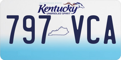 KY license plate 797VCA
