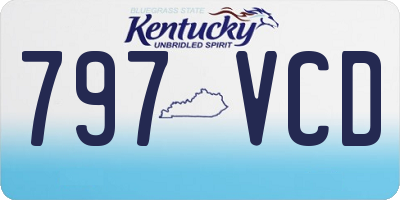 KY license plate 797VCD