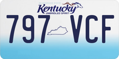KY license plate 797VCF