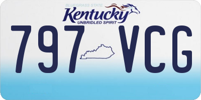 KY license plate 797VCG