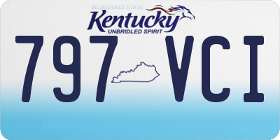 KY license plate 797VCI