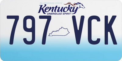 KY license plate 797VCK