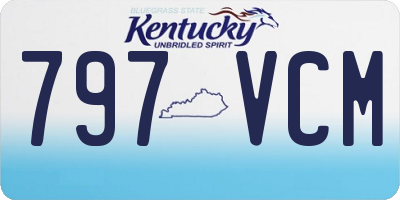 KY license plate 797VCM
