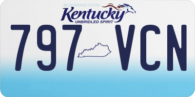 KY license plate 797VCN