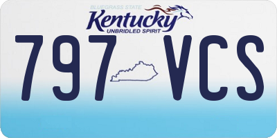 KY license plate 797VCS