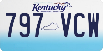 KY license plate 797VCW