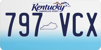KY license plate 797VCX