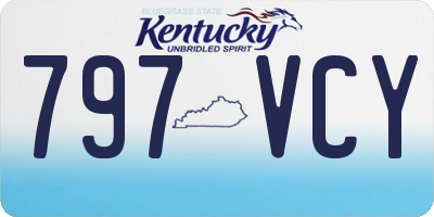 KY license plate 797VCY