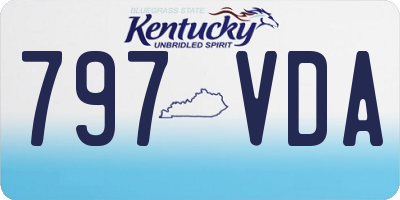 KY license plate 797VDA