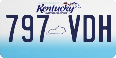 KY license plate 797VDH