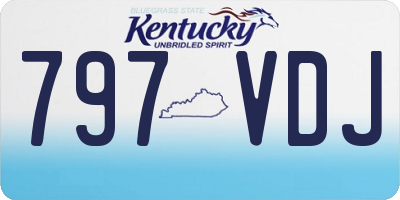 KY license plate 797VDJ