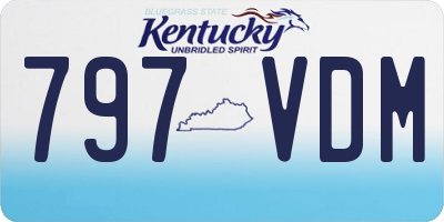 KY license plate 797VDM