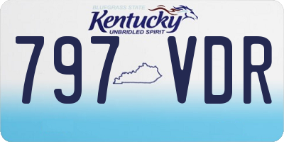 KY license plate 797VDR