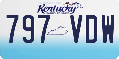 KY license plate 797VDW