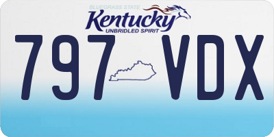 KY license plate 797VDX