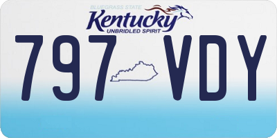 KY license plate 797VDY