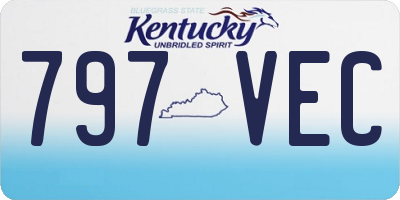 KY license plate 797VEC