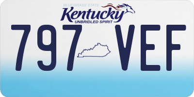 KY license plate 797VEF