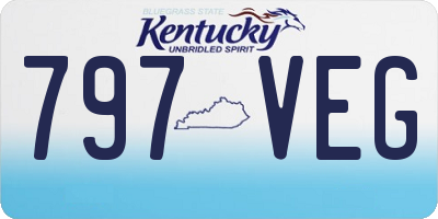 KY license plate 797VEG