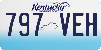 KY license plate 797VEH