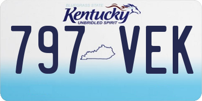 KY license plate 797VEK