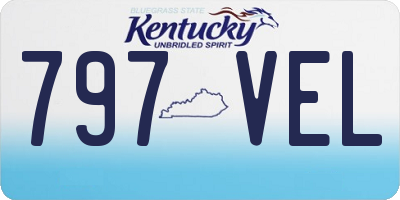 KY license plate 797VEL