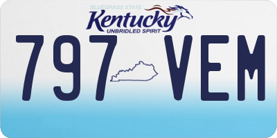KY license plate 797VEM