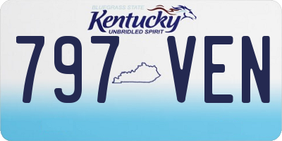 KY license plate 797VEN