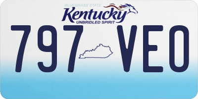 KY license plate 797VEO