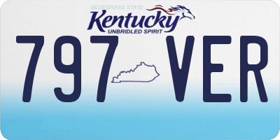 KY license plate 797VER