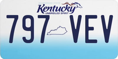 KY license plate 797VEV