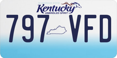 KY license plate 797VFD