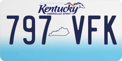 KY license plate 797VFK
