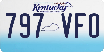 KY license plate 797VFO