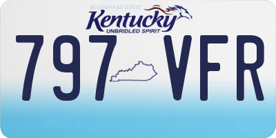 KY license plate 797VFR